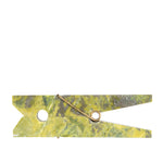 extra large stone clothespin in green