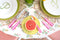 Botanical Round Tablecloth with tablescape setting