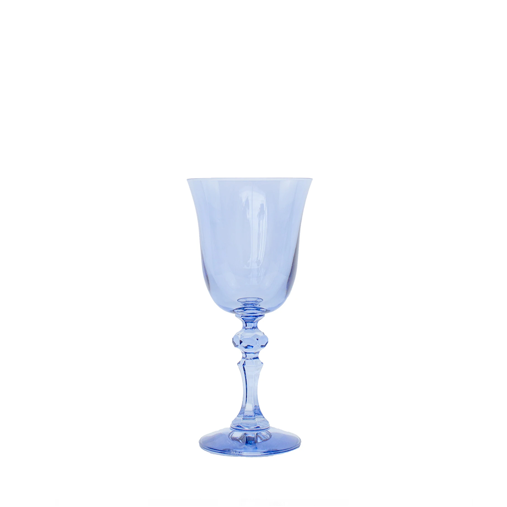 Estelle Colored Glass Champagne Flutes, Set of 6 - Cobalt Blue