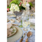 Glass tumbler with three white dots styled on tablescape 