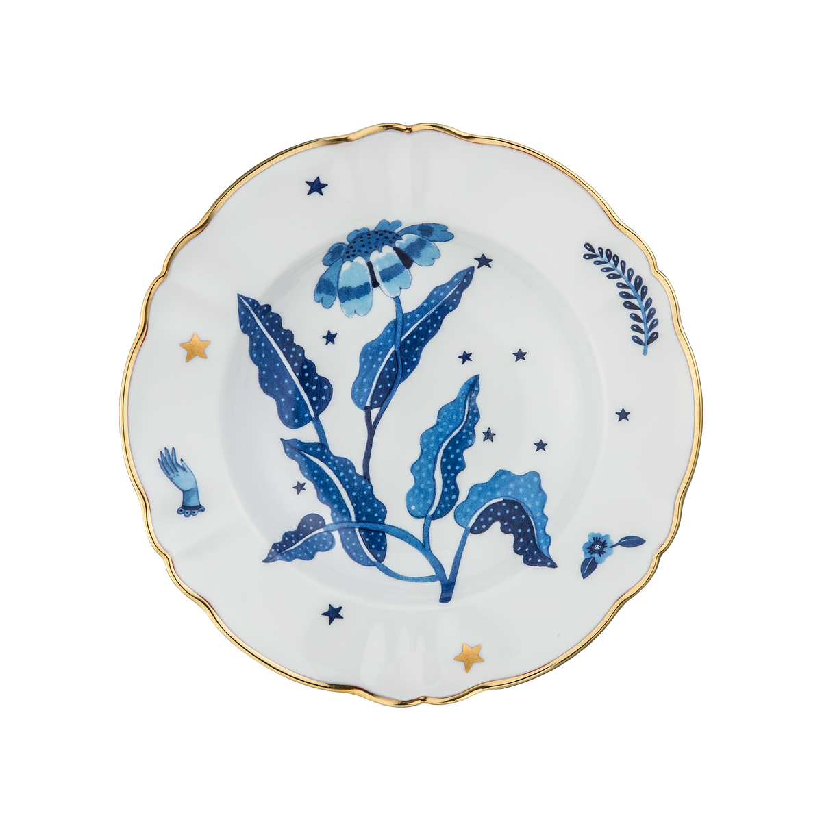 Starry Nights Deep Plate, Blue