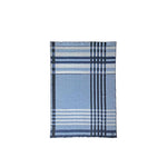 Blue Plaid Wool Throw