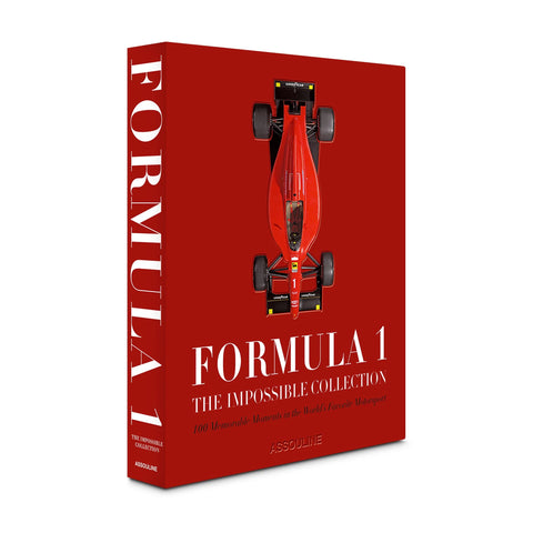 Formula 1: The Impossible Collection Book closed red cover with race car