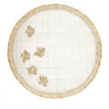 Handwoven Bee Embroidered Placemat 
