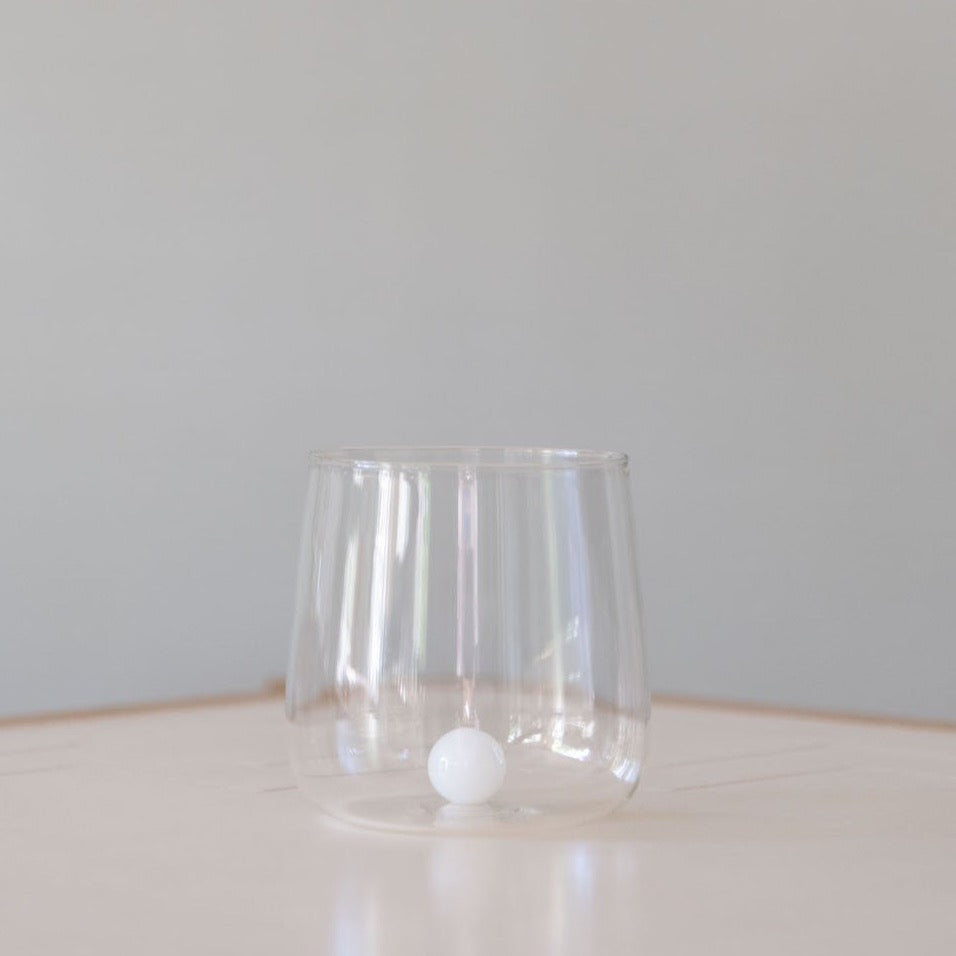 White Tumbler on table