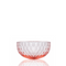 Honeycomb patterned glass bowl pink