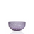Honeycomb patterned glass bowl purple