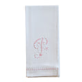 Hand Towel Embroidered with Pink P