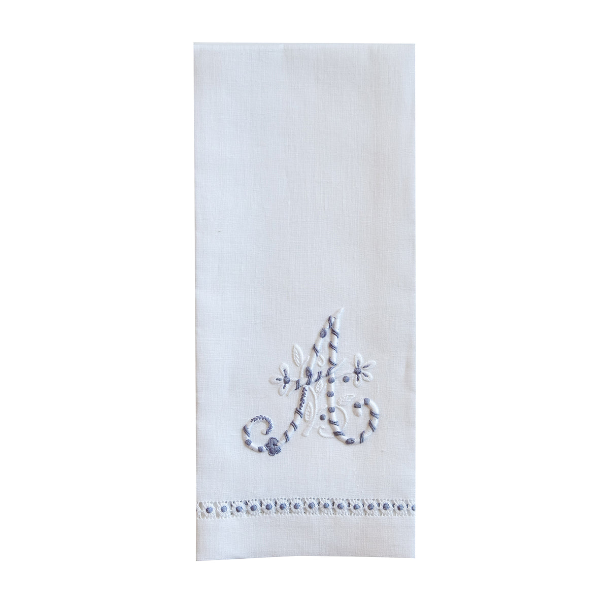 Hand Towel with embroidered Gray A