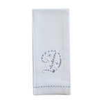 Hand Towel embroidered with gray D