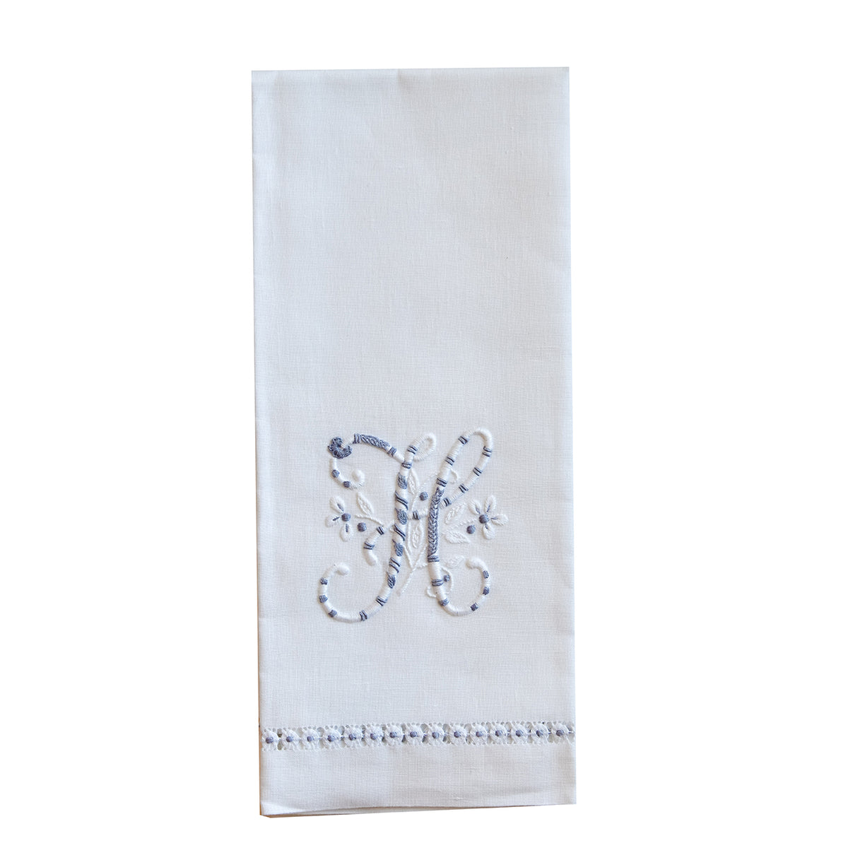 Hand Towel embroidered with grey H