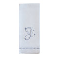 Hand Towel with embroidered gray J