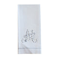 Hand Towel with embroidered gray M