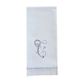 Hand Towel with embroidered gray T