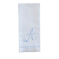 Hand Towel with embroidered blue A