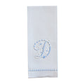 Hand Towel with embroidered blue D