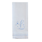 Hand Towel with Embroidered blue L