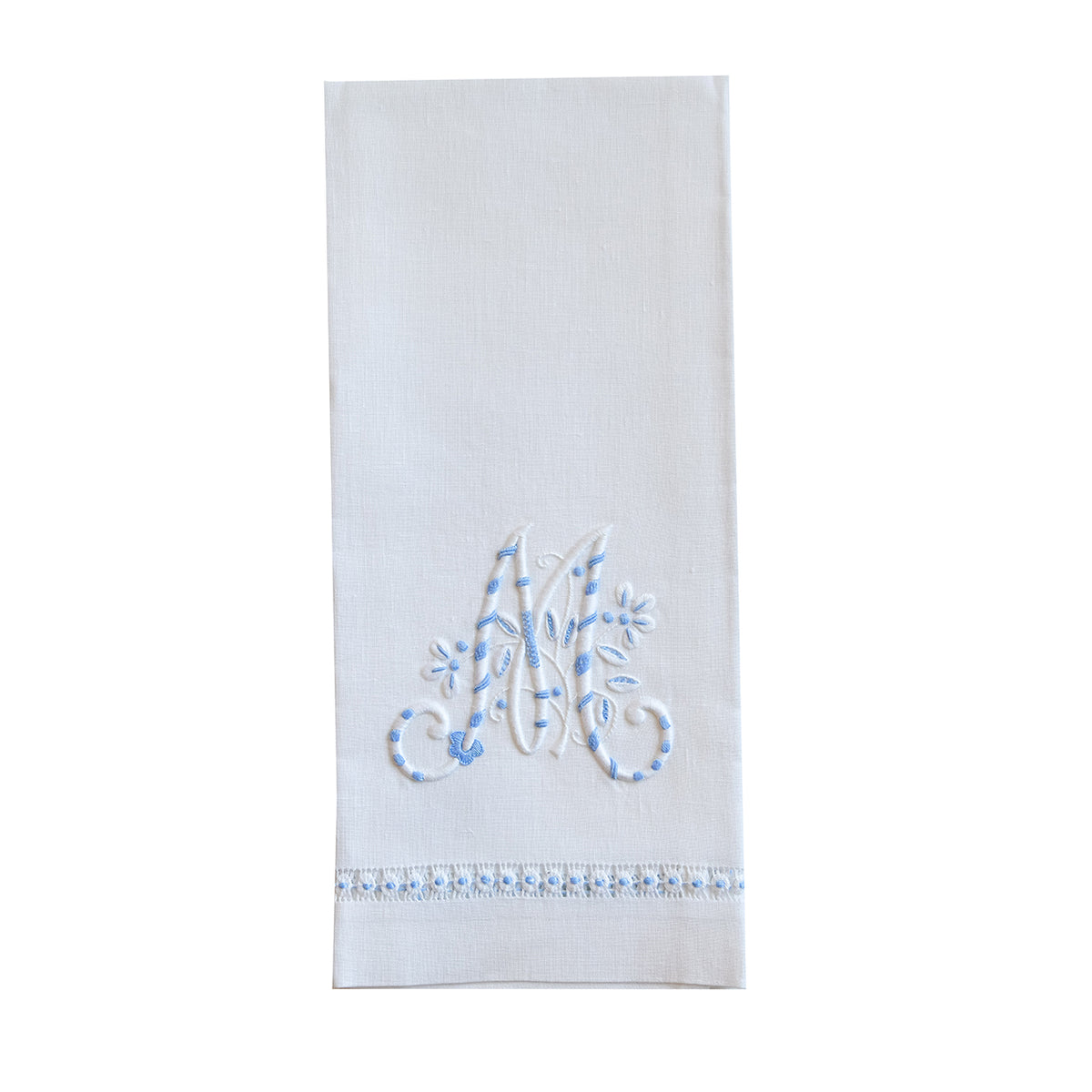 Hand Towel with embroidered blue M