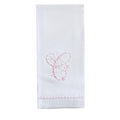 Hand towel embroidered with Pink C