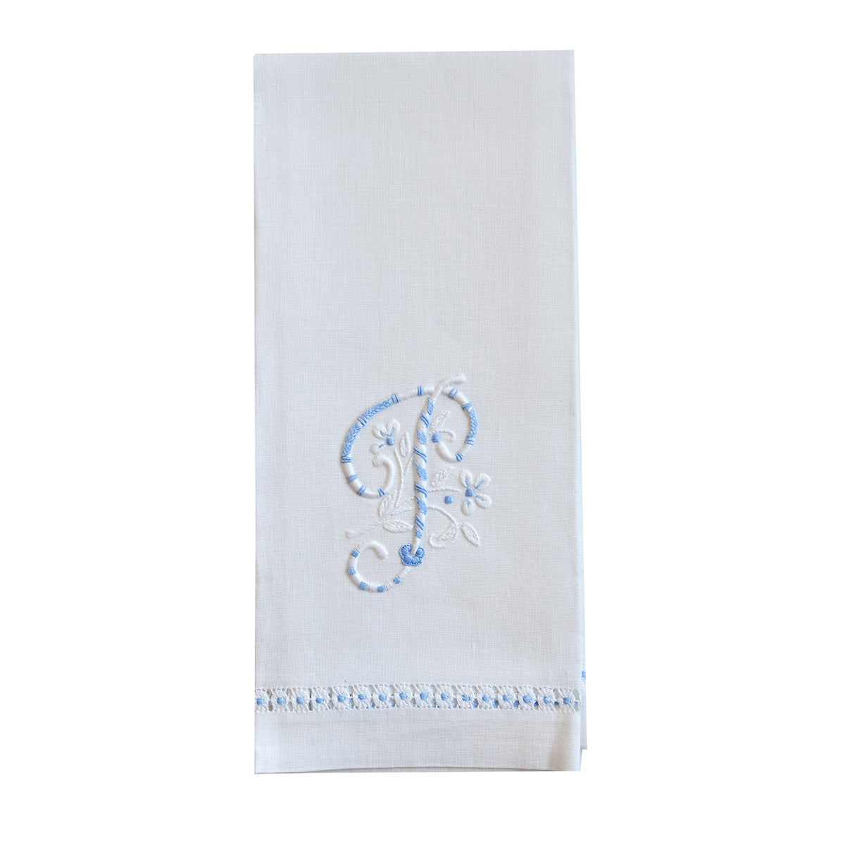 Hand Towel with embroidered blue P