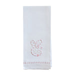 Hand Towel with Embroidered Pink E