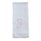Hand Towel with Embroidered Pink J