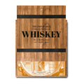 The Impossible Collection of Whiskey book in wood box, open and revealing book cover