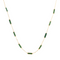Inlay Necklace - gold necklace with green inlay