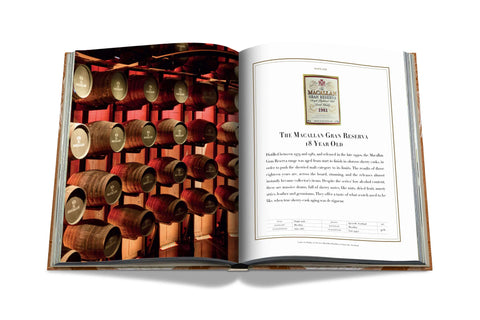 The Impossible Collection of Whiskey book, open and revealing image of whiskey barrels