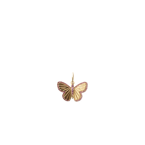 butterfly charm with pink