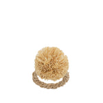 Straw Pompom Ring Natural