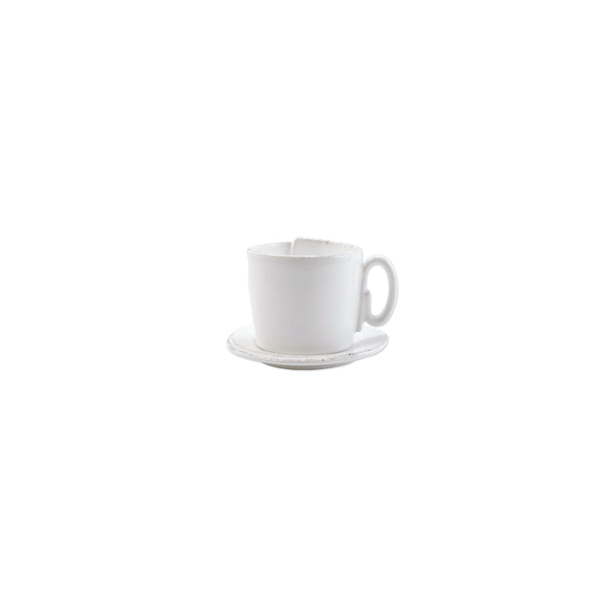 Alternate view of Vietri Lastra White Cup and Saucer