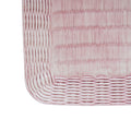 Pink Wicker Tray Up Close