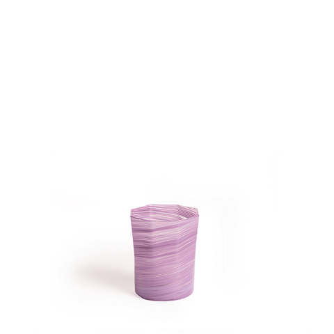 Lilac Thin Glass Octagonal Cup 
