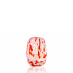 Mandarin glass vase with red and pink details