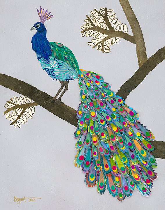 Brenda Bogarts Mangus the Peacock Art Print