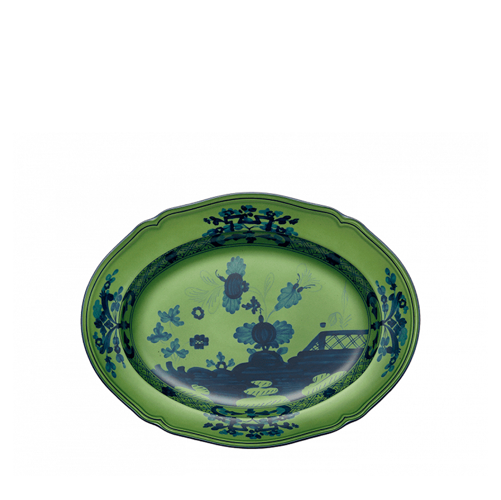 Richard Ginori Malachite Oval Platter