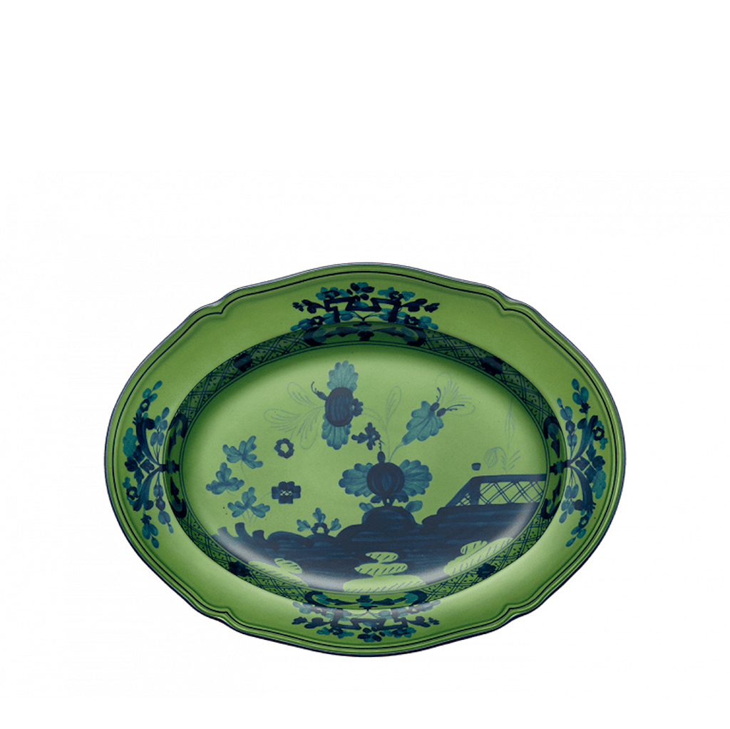 Richard Ginori Malachite Oval Platter, large 