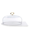 Marble Cake Serving board with Cloche