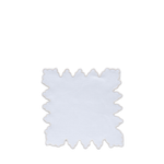 Notched Linen Coaster, Cream