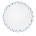 Ombre Embroidered Scalloped Placemats, Blue