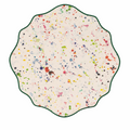 Paint Splatter Placemat with Green Edge 