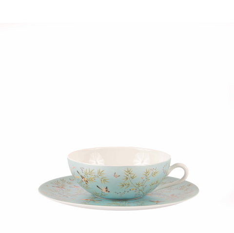 Raynaud Paradis Turquoise Cup and Saucer