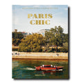 Photo of canal in Paris with Paris chic in gold letters