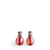 Individual Salt and Pepper Shakers with Red Stripes 