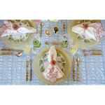 Pink Peony Napkin styled on tablescape 