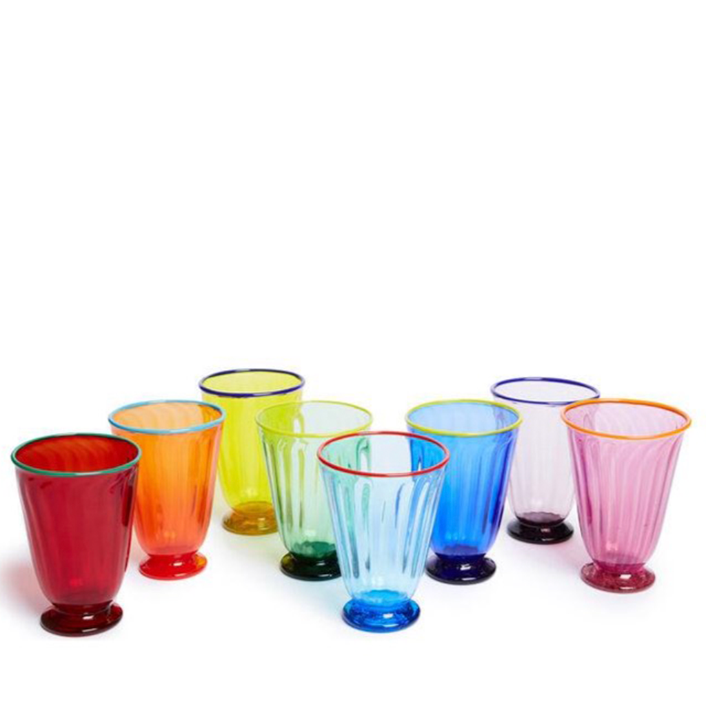 LaDoubleJ Rainbow Glasses, Set of 8