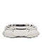 Scalloped Rectangular Antique Silver Serving Platter, top view
