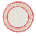 Ruffled Straw Placemat, Pink 