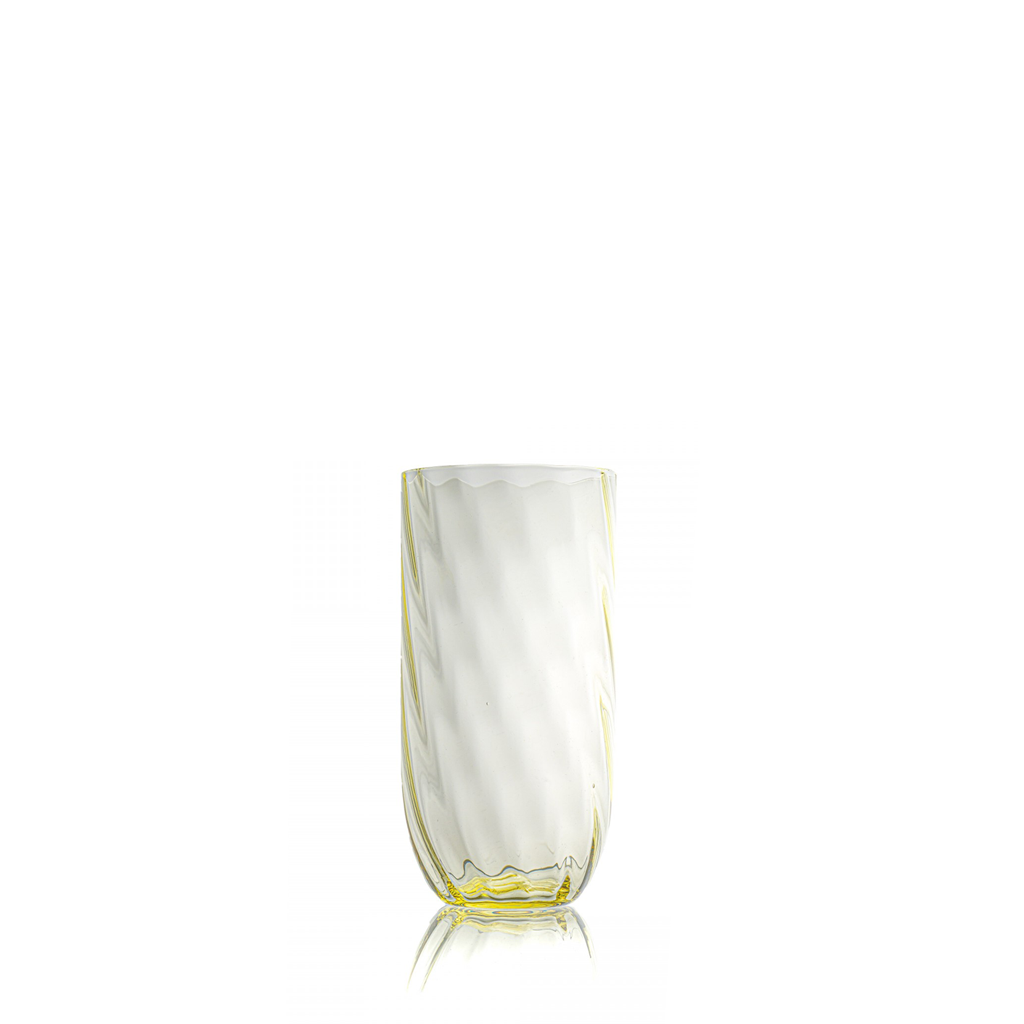 Swirl Highball glass in yellow